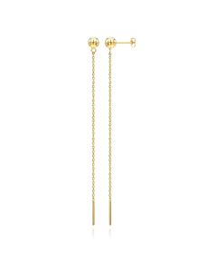 Goudkleurige Ketting Oorbellen Dames van Edelstaal - 100mm