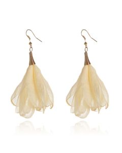 Grote Kwast Oorbellen LGT JWLS - Beige Geel