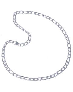 Heren ketting edelstaal Figaro Zilver 8mm