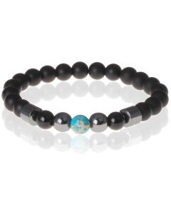 Heren kralen armband Lucky Stone Turquoise