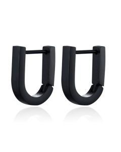 Heren Oorbellen LGT JWLS Geometric shape 1 - Zwart
