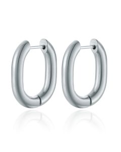Heren Oorbellen LGT JWLS Geometric shape 2 - Zilver