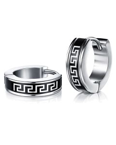 Heren oorringen edelstaal Greek