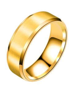 Heren ring Titanium Goudkleurig 6mm