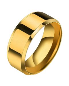 Heren ring Titanium Goudkleurig 8mm