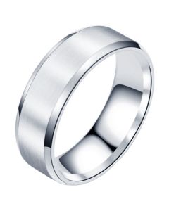 Heren ring Titanium Zilverkleurig 6mm