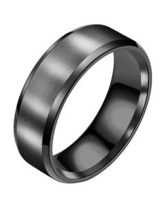 Heren ring Titanium Zwart 6mm