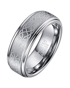 Heren ring Wolfraam Celtic Knot Brushed