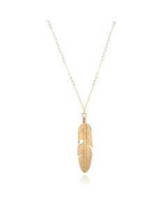 Hippe dames ketting Leaf Goudkleurig