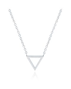 Hippe dames ketting Triangle Zilverkleurig