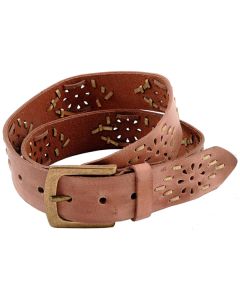 Jesse.V leren riem Beige Cognac