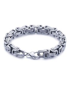 Koningsarmband heren Mendes Edelstaal Zilverkleurig- 23cm