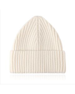 Korte Beanie Muts - Creme
