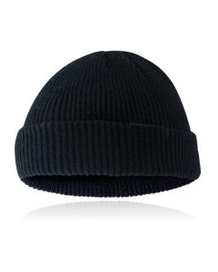 Korte Beanie Rond Model Zwart