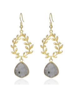 Laurelkrans Oorbellen Deja Jewels - Goud en Labradoriet