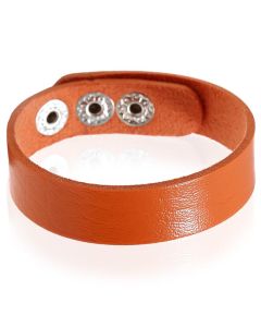 Leren armband LGT Jewels Verstelbaar Oranje