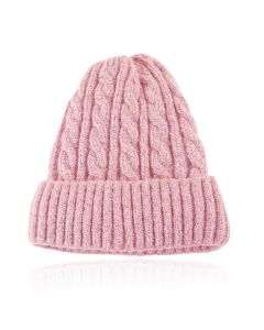 LGT JWLS Dames Beanie in Roze met Kabelmotief