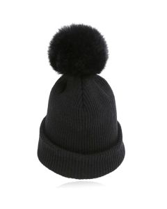 LGT JWLS Dames Beanie in Zwart - Met Pompon