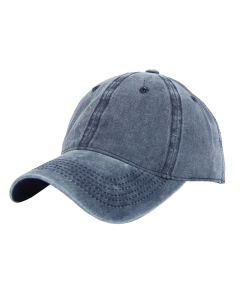LGT JWLS Effen Baseball Cap met Faded Look - Donker Blauw