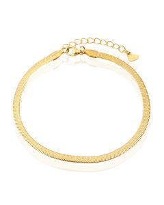 LGT JWLS Enkelband Herringbone Goud - 4mm