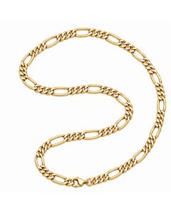 LGT JWLS Goudkleurige Figaro Herenketting van Edelstaal 6mm