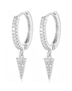 LGT JWLS Oorringen met Driehoek Hanger - Triangle Silver