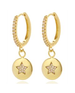 LGT JWLS Oorringen met Ster Hanger - Star Label Gold