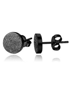 LGT JWLS Stud Oorbellen - 6mm Mat Zwart