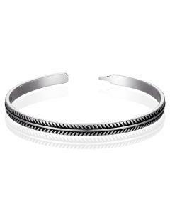 LGT JWLS Vintage Manchetarmband - Tibetaans Zilver - Edgy