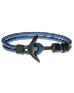 LGT Jewels Anker armband Zwart Blauw