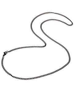 LGT Jewels Cubaanse koord ketting Gourmet Schakel Zwart 3mm