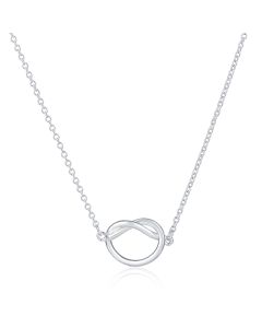 LGT Jewels Dames ketting Love Heart Knot Zilverkleurig