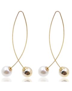 LGT Jewels Damesoorbellen Cirkelvorm met Strik Goudkleurig
