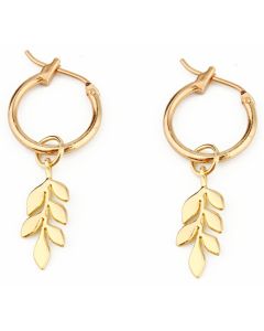 LGT Jewels Damesoorbellen met Goudkleurig Blad