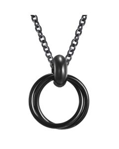LGT Jewels Dubbele Cirkel kettinghanger RVS Zwart