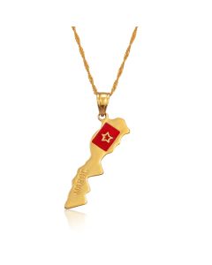 LGT Jewels heren ketting Edelstaal Marokko Goudkleurig