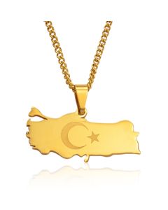 LGT Jewels heren ketting Edelstaal Turkije Goudkleurig