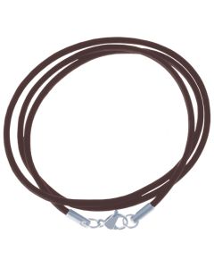 LGT Jewels leren koord ketting bruin 2mm