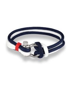 LGT Jewels Marine armband Double Navy Blue White