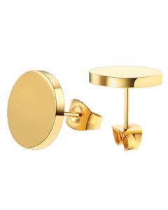 LGT Jewels Ronde oorknoppen Edelstaal Goudkleurig