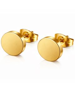 LGT Jewels Ronde oorknoppen Edelstaal Goudkleurig