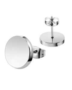 LGT Jewels Ronde oorknoppen Edelstaal Zilverkleurig