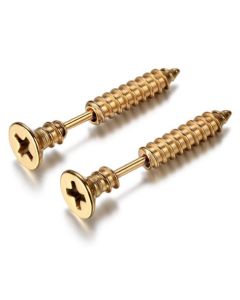 LGT Jewels Schroef oorbellen Goud