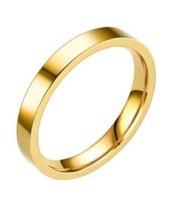 LGT Jewels smalle stalen ring Goudkleurig 3mm
