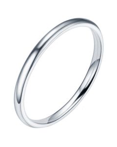 LGT Jewels smalle stalen ring Zilverkleurig 2mm