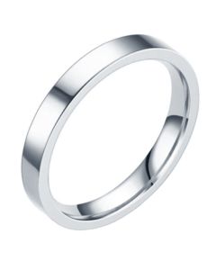 LGT Jewels smalle stalen ring Zilverkleurig 3mm