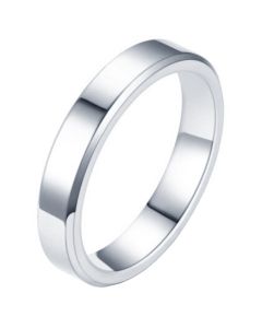 LGT Jewels smalle stalen ring Zilverkleurig 4mm