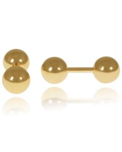 LGT Jewels Stud oorbellen Dubbele Bol Goudkleurig