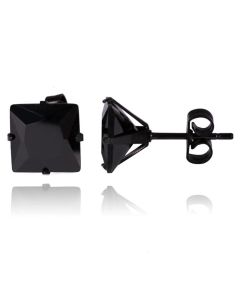 LGT Jewels Stud oorbellen Edelstaal Black Edition