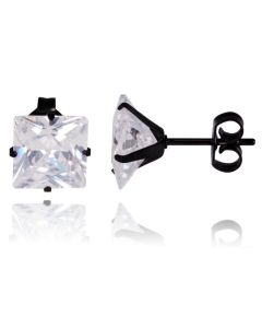 LGT Jewels Stud oorbellen Black Edition Square